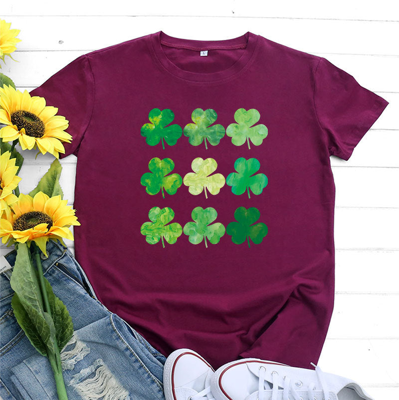 St Patrick's Day Cotton Women's Short Sleeve