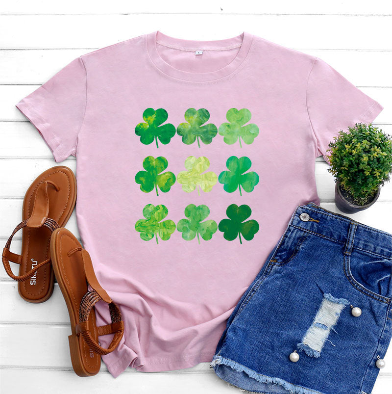 St Patrick's Day Cotton Women's Short Sleeve