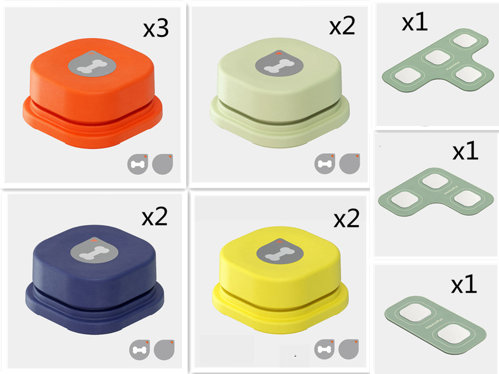 4 Colors Pet One-click Recordable Communication Button