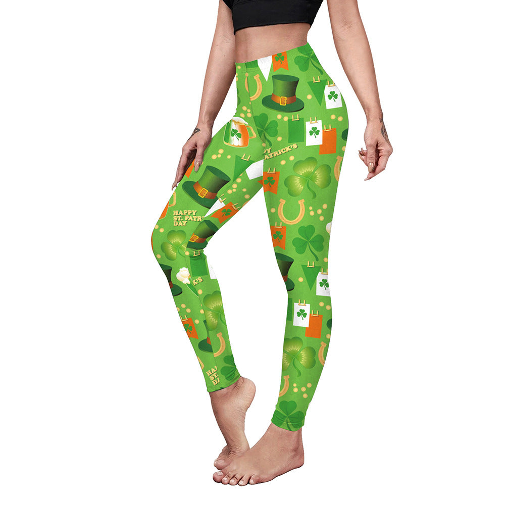 Saint Patrick's Day Digital Printed Women's Yoga Pants