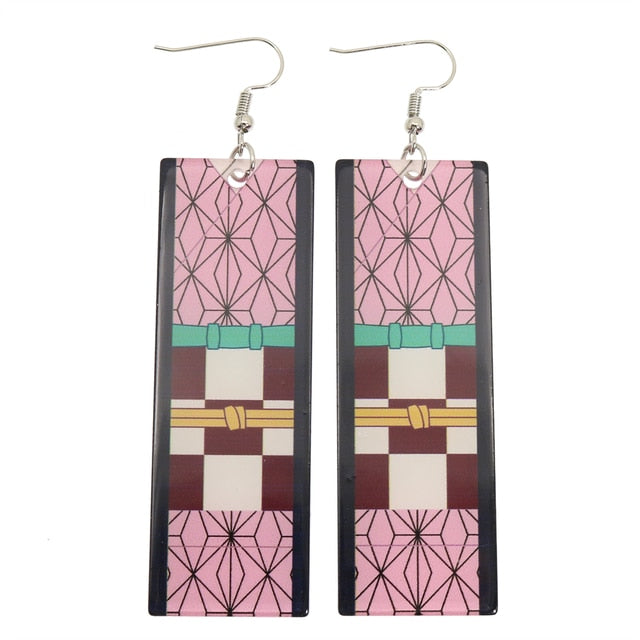 Acrylic Tanjiro Earrings