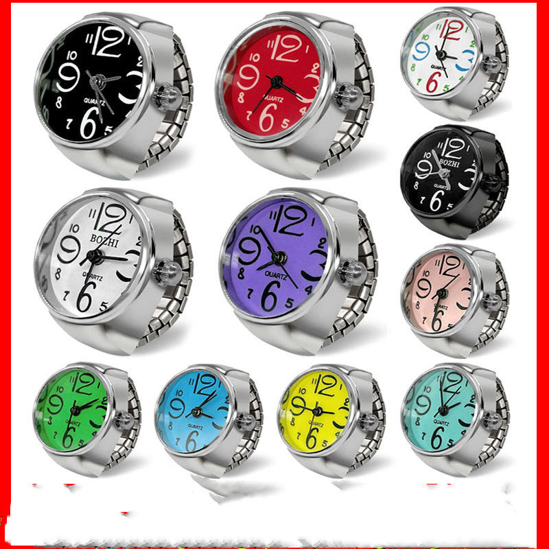 Men's And Women's Ring Watch Alloy Silver Case