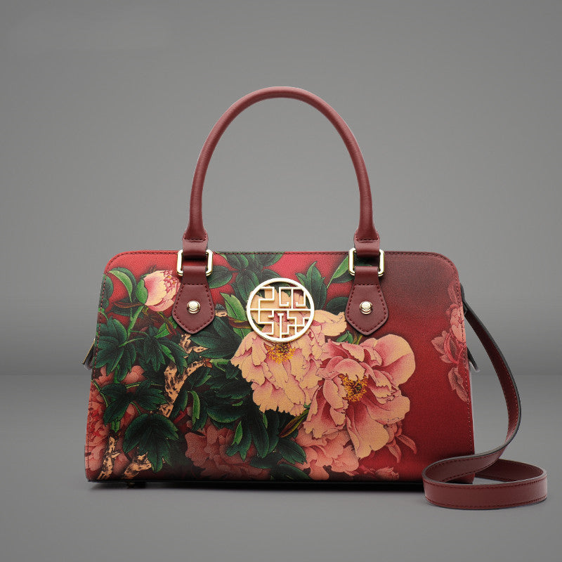 Peony Two-Color Premium Handbag