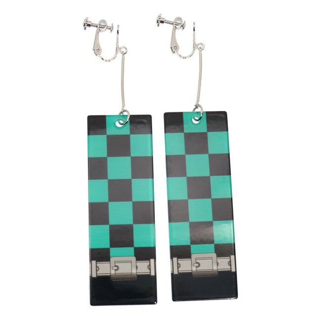 Acrylic Tanjiro Earrings