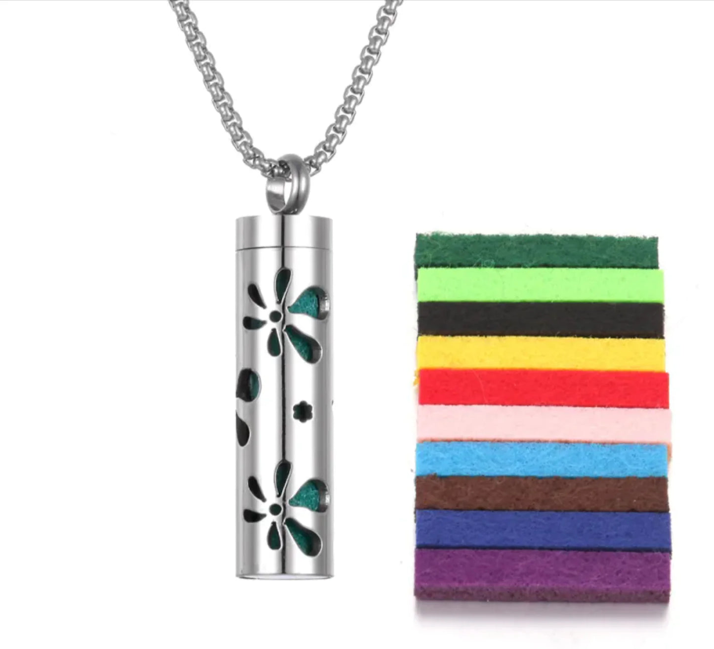 Aroma Elegance: Stainless Steel Essential Oil Diffuser Necklace