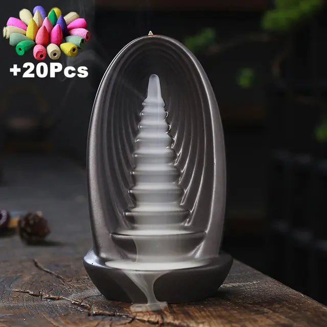 Clay Waterfall Aromatherapy Incense Burner