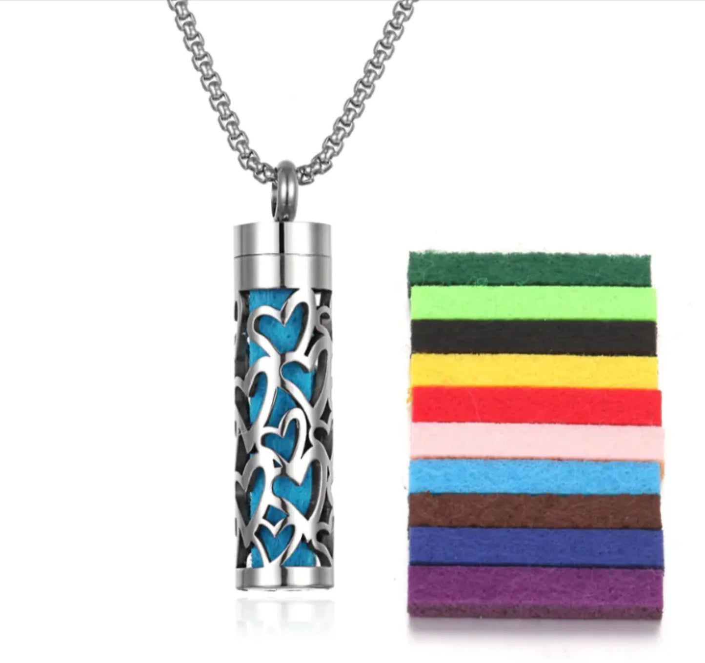 Aroma Elegance: Stainless Steel Essential Oil Diffuser Necklace