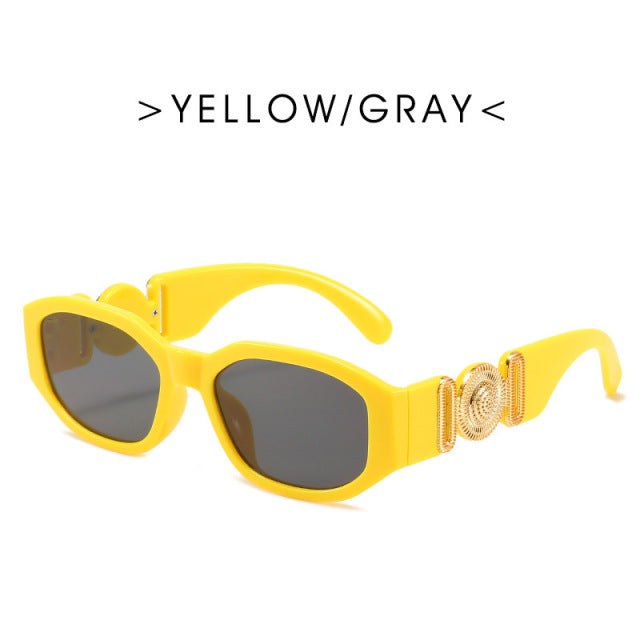 Retro Cutting Lens Gradient Square Sun Glasses UV400