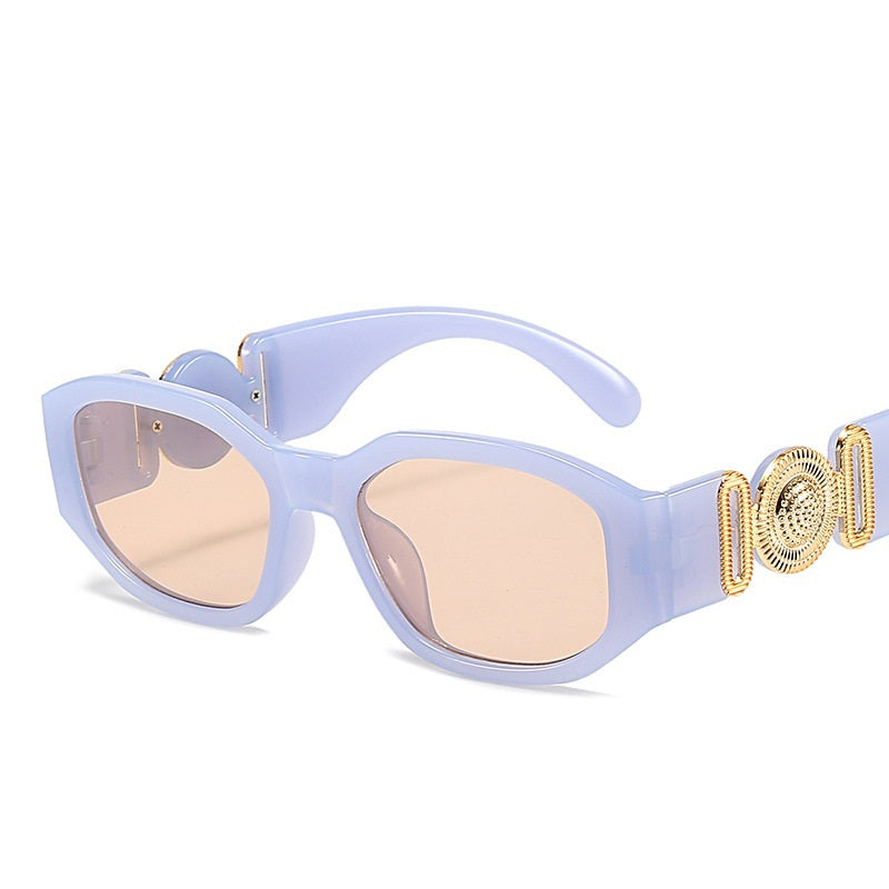 Retro Cutting Lens Gradient Square Sun Glasses UV400