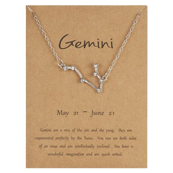 12 Constellation Zodiac Sign Necklace