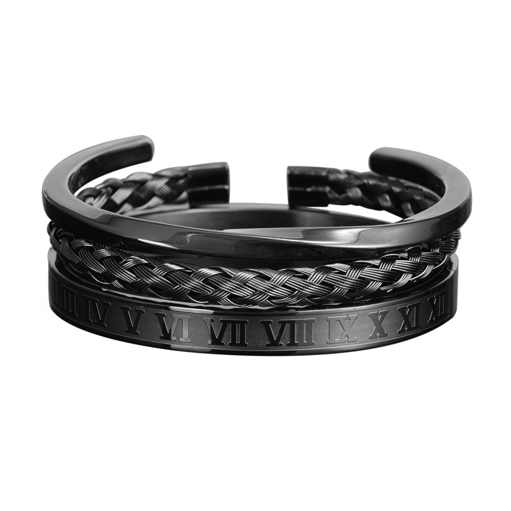 Luxury Roman Number 316L Wristband