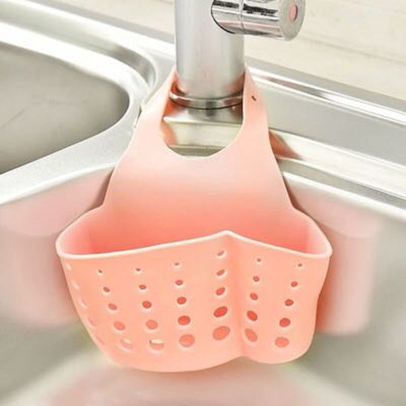 Kitchen Drain Basket Draining Rack Sink Sponge Holder Kitchen Bathroom Storage Shelf Sink Holder Drain Basket Storage Tools