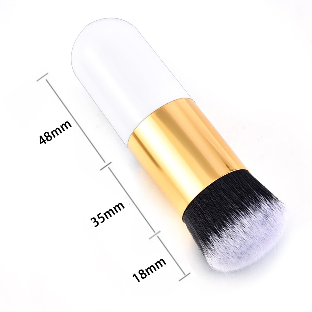 1pc Professional Chubby Pier Foundation Brush Makeup Brush Flat Cream Makeup Brushes Professional Cosmetic Make-up Brush