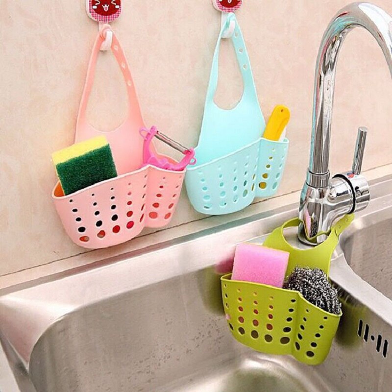 Kitchen Drain Basket Draining Rack Sink Sponge Holder Kitchen Bathroom Storage Shelf Sink Holder Drain Basket Storage Tools