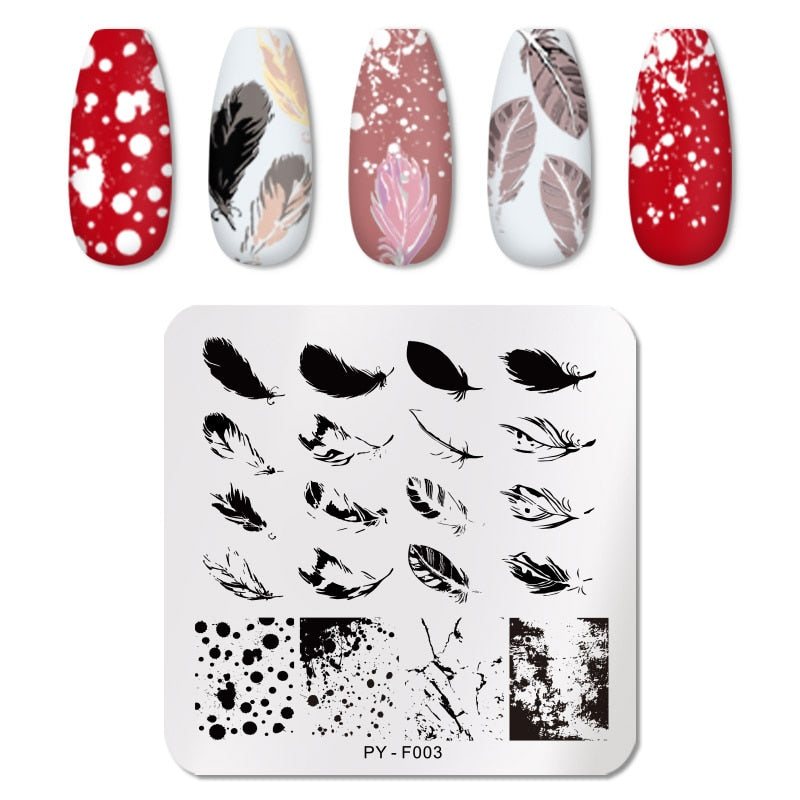 PICT YOU 12*6cm Nail Art Templates Stamping Plate Design Flower Animal Glass Temperature Lace Stamp Templates Plates Image