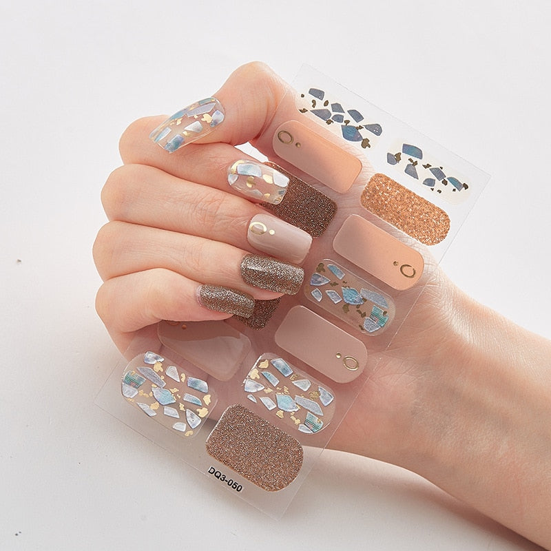 Two Sorts 0f Nail Stickers Glitter Series Novidades Designer Nail Decals Nails Art Decoration Nailart Sticker Nail Strips