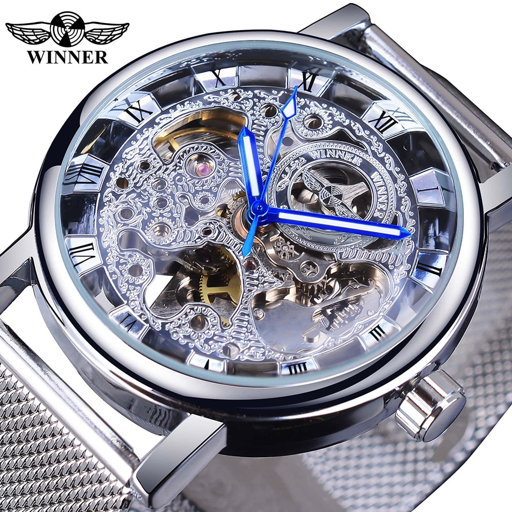 Transparent Golden Case Luxury Men's Watch