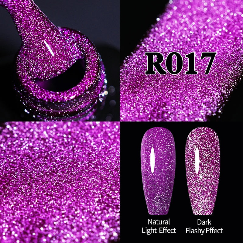 UR SUGAR Sparkling Gel Nail Polish Reflective Glitter Nail Gel Semi Permanent Nail Art Varnish For Manicures Need Base Top Coat