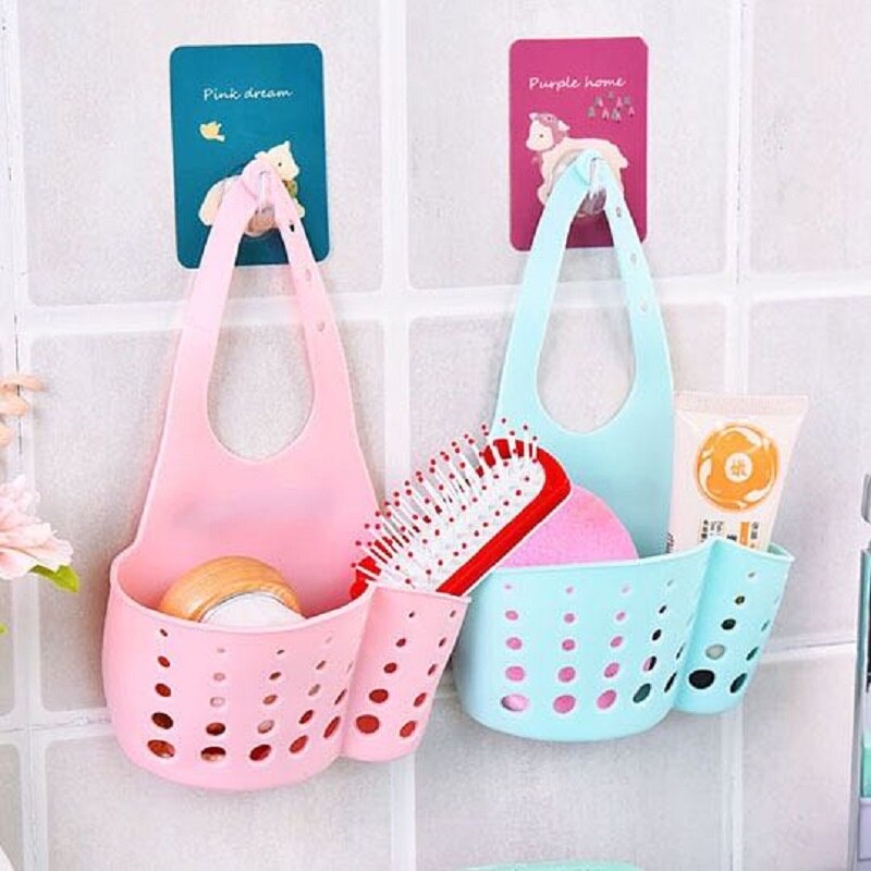 Kitchen Drain Basket Draining Rack Sink Sponge Holder Kitchen Bathroom Storage Shelf Sink Holder Drain Basket Storage Tools