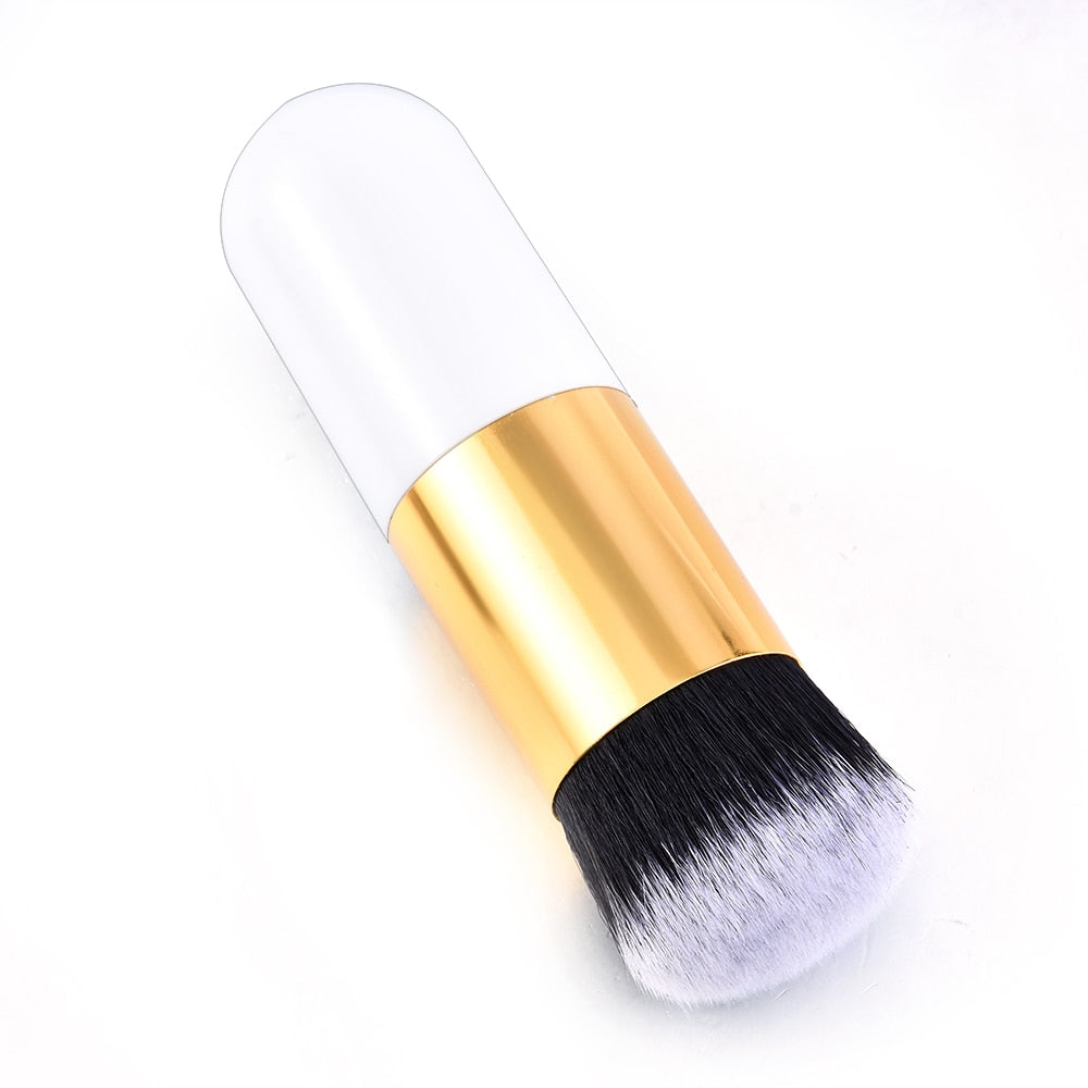 1pc Professional Chubby Pier Foundation Brush Makeup Brush Flat Cream Makeup Brushes Professional Cosmetic Make-up Brush