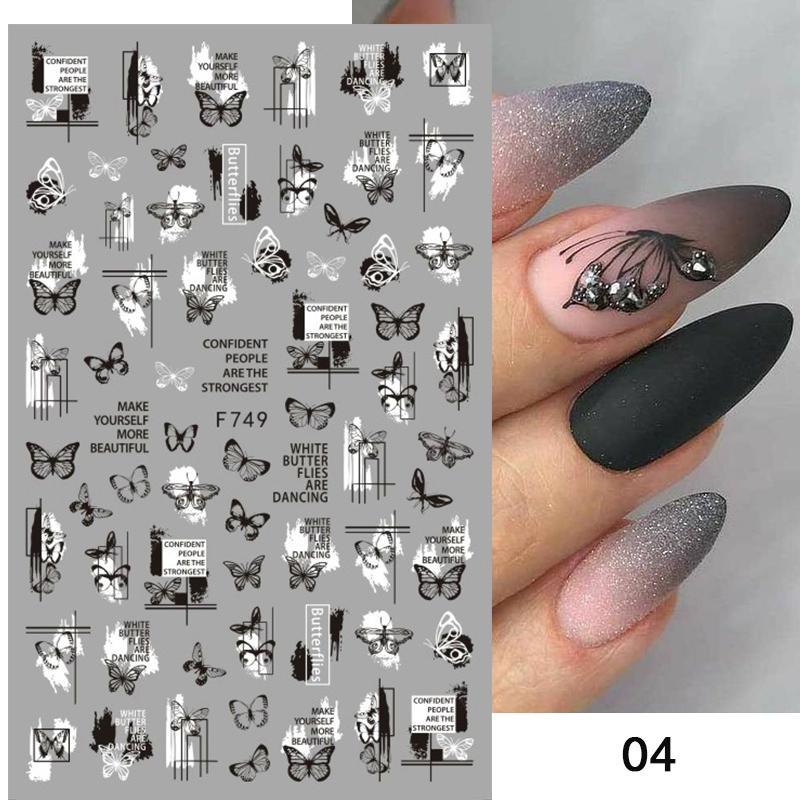 1PC Heart Love Design 3D Nail Sticker English Letter stickers Face Pattern Trasnfer Sliders Valentine&#39;s Day Nail Art Decoration