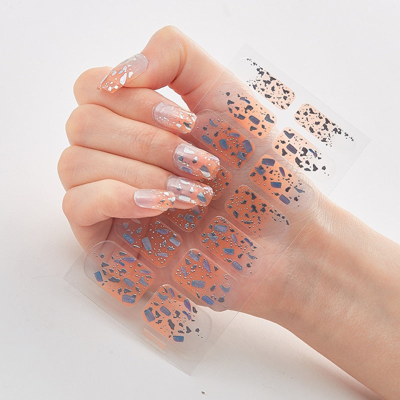 Two Sorts 0f Nail Stickers Glitter Series Novidades Designer Nail Decals Nails Art Decoration Nailart Sticker Nail Strips