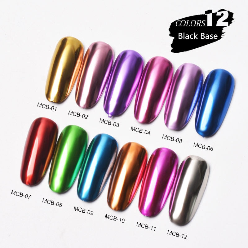 Nail Art Glitter Dipping Powder Chrome Mirror Glitter Pigment Powder For Nails Decorations DIY Manicure