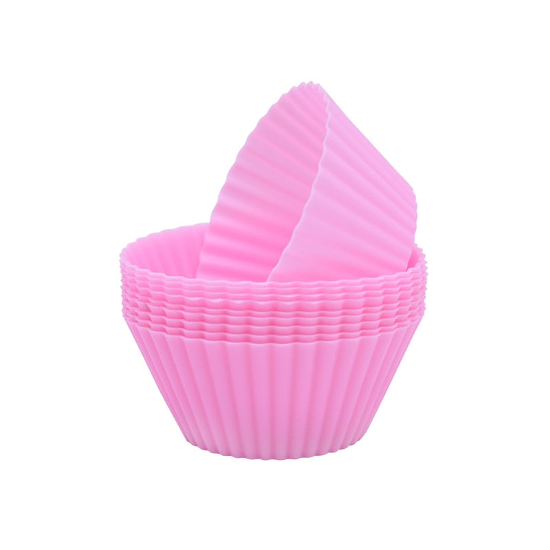 12 pcs Silicone Cupcake Baking Molds