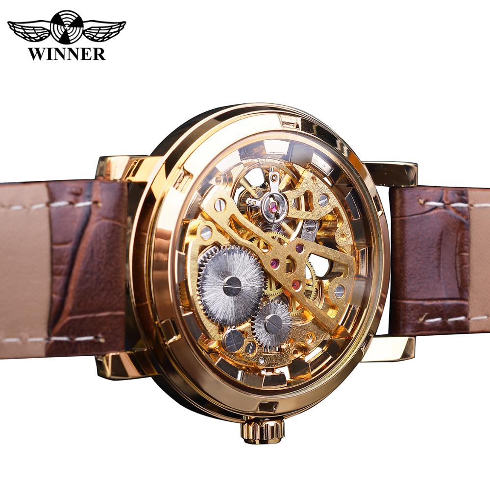 Transparent Golden Case Luxury Men's Watch