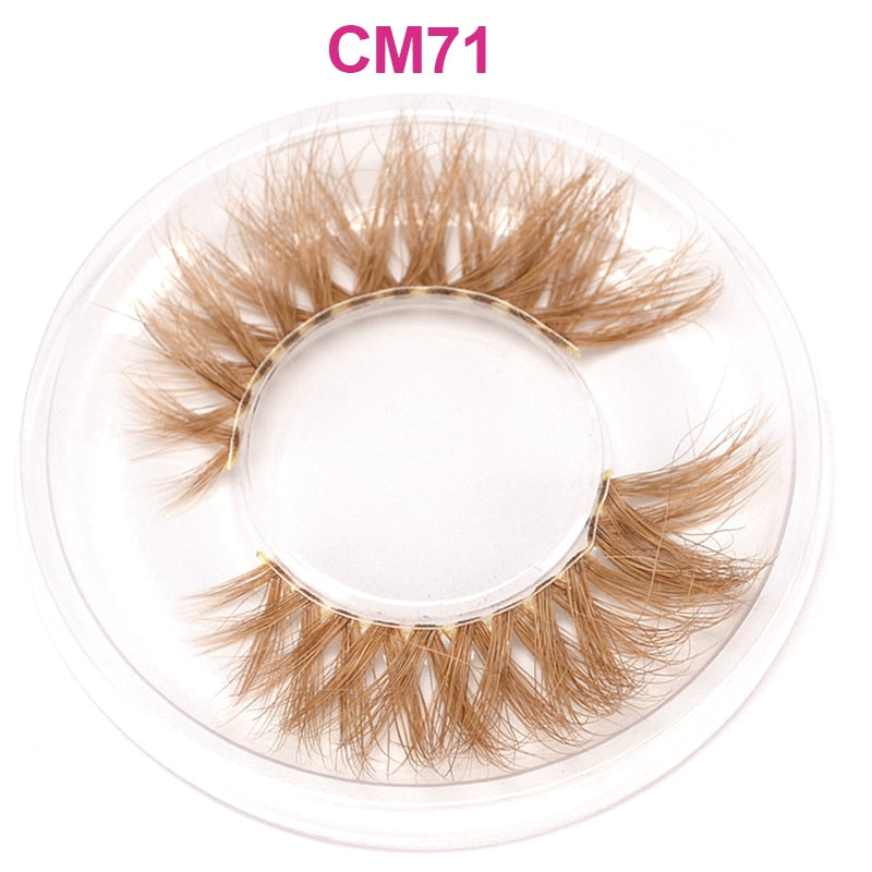 OKAYLASH 3D 6D False Colored Eyelashes Natural Real Mink fluffy Style  Eye lash Extension Makeup Cosplay Colorful Eyelash