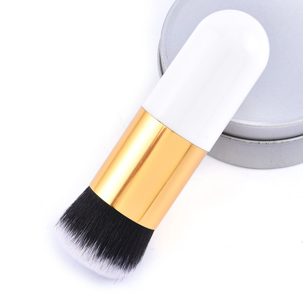 1pc Professional Chubby Pier Foundation Brush Makeup Brush Flat Cream Makeup Brushes Professional Cosmetic Make-up Brush