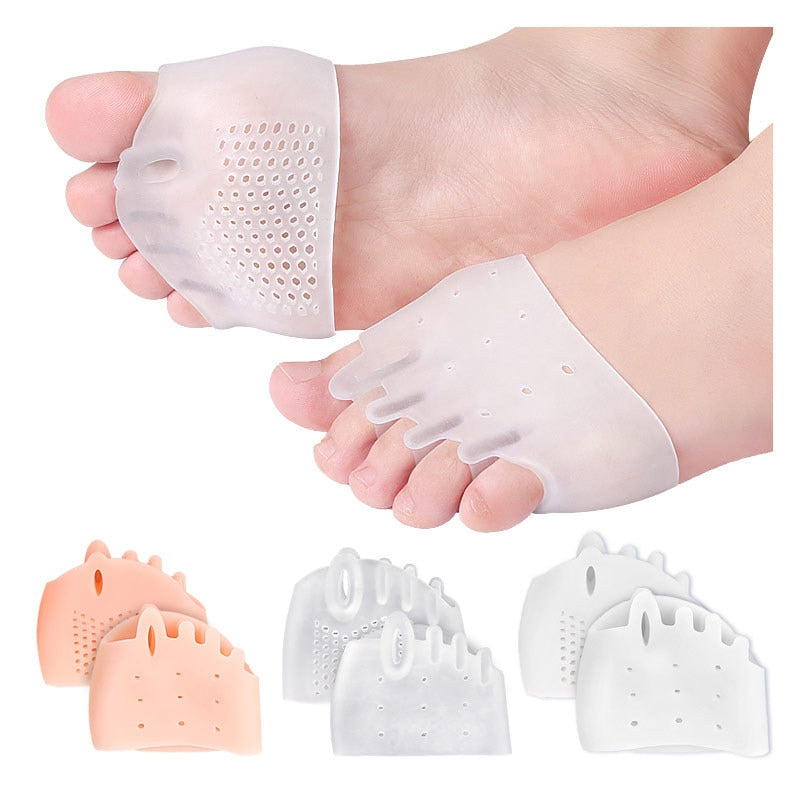 2pcs=1pair Toe Separator Hallux Valgus Corrector Finger Bunion Orthotics Protector Overlapping Forefoot Pad Foot Care Pedicure