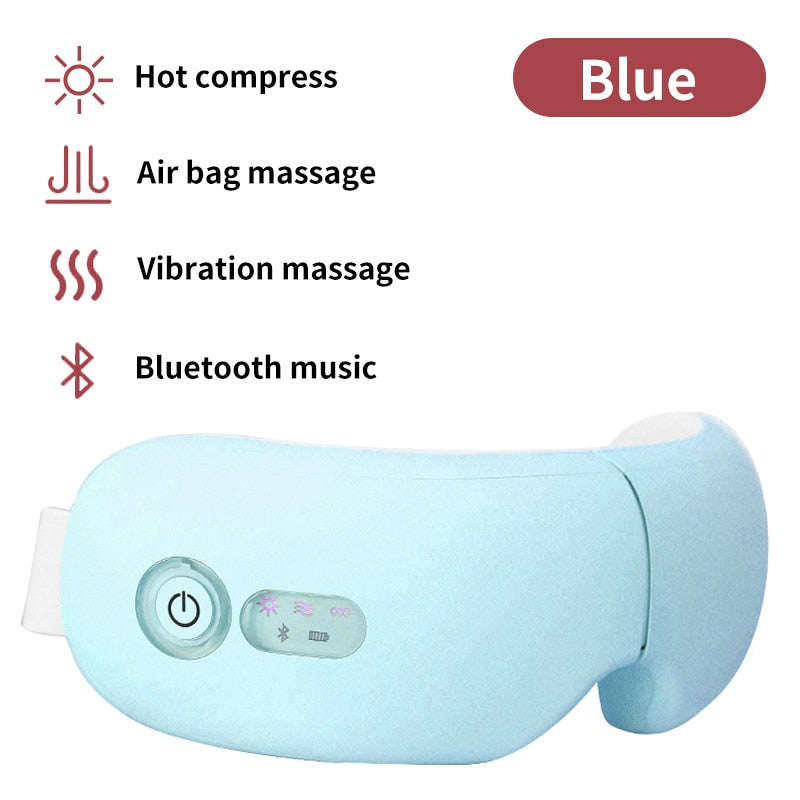 Rechargeable Smart Eye Massager Facial Massager Bluetooth Music Foldable Air Pressure Heating Massage Relaxation