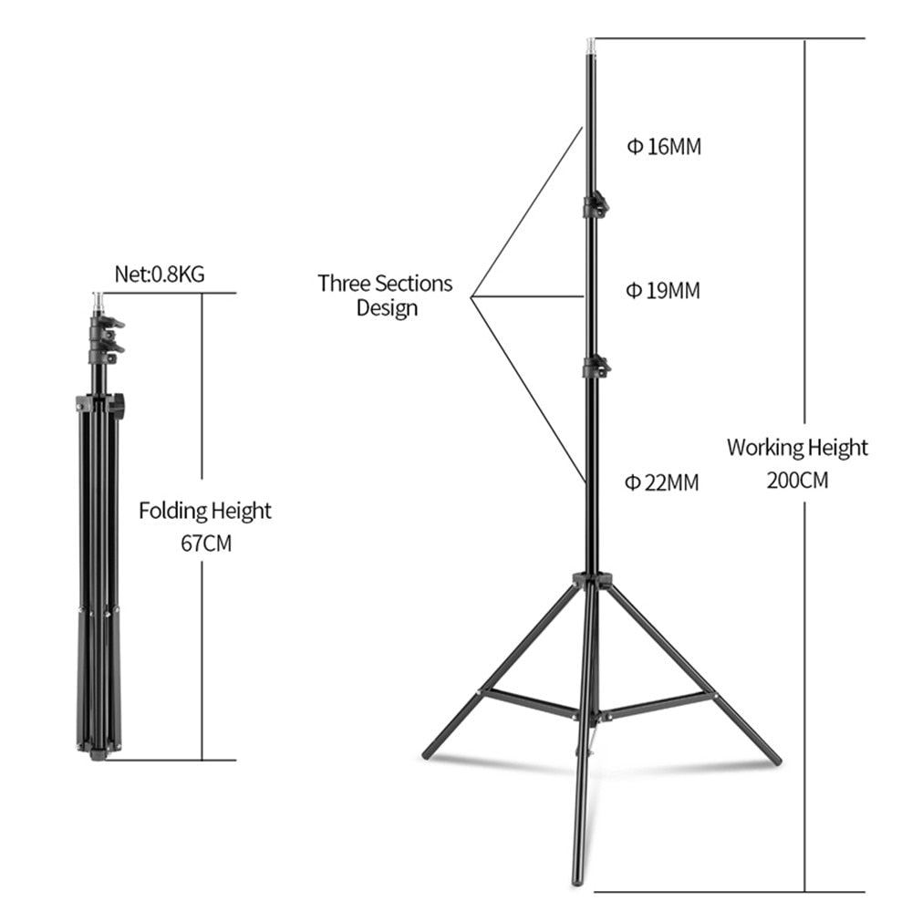 Softbox Light Box Tripod  Lighting Kit 4 Lamp Photography Flash 50x70CM E27 Base Holder Camera Feflector Photo Video Shooting