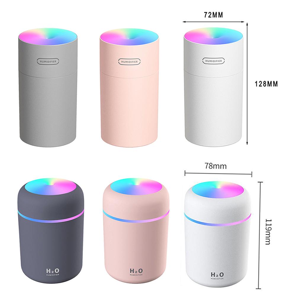 270ml USB Air Humidifier Ultrasonic Aroma Diffuser Car Home Mist Maker with 7 Colors Night LED Lights Mini Office Air Purifier