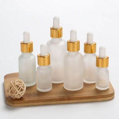 12 x 5ml 10ml 15ml 30ml 50ml 100ml Frost Glass Dropper Bottle Empty Cosmetic Packaging Container Vials Essential Oil Bottles