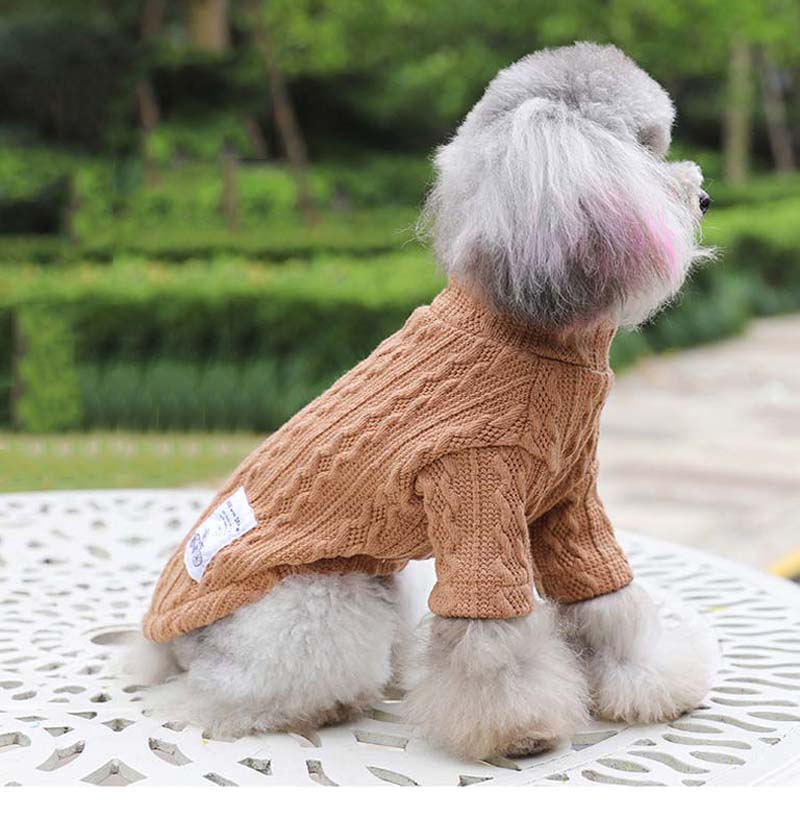 Classic Solid Dachshund Sweater Winter Warm Clothes for Small Dogs Chihuahua Jumper Knitted Crochet Small Dog Jersey Cat Costume