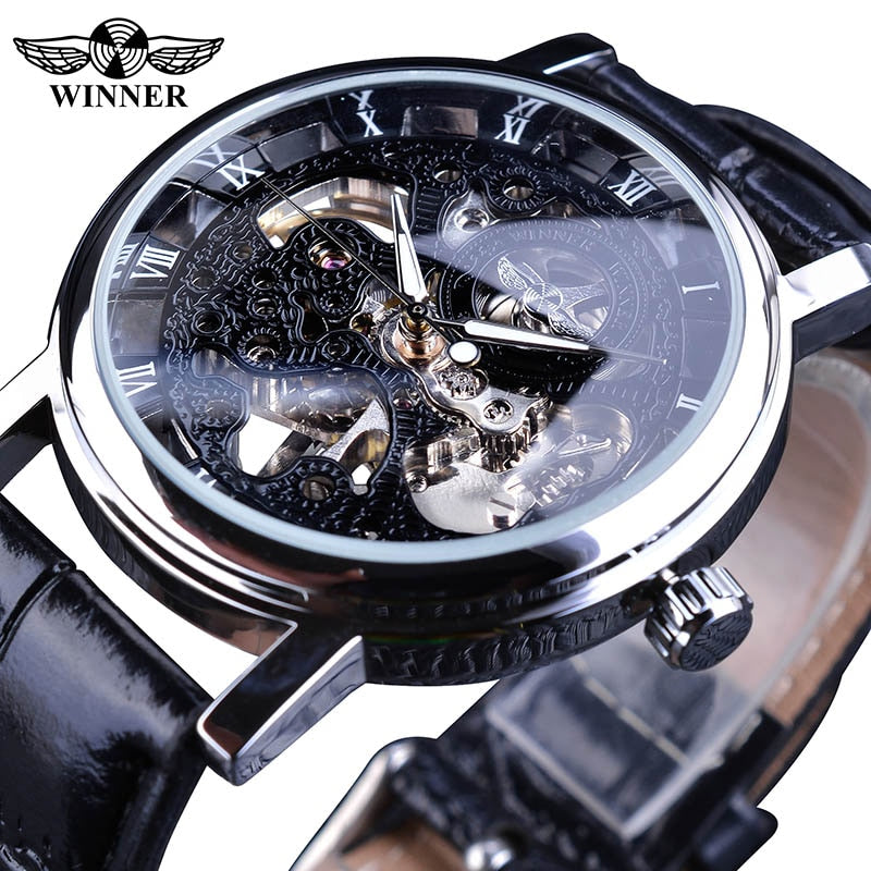 Transparent Golden Case Luxury Men's Watch