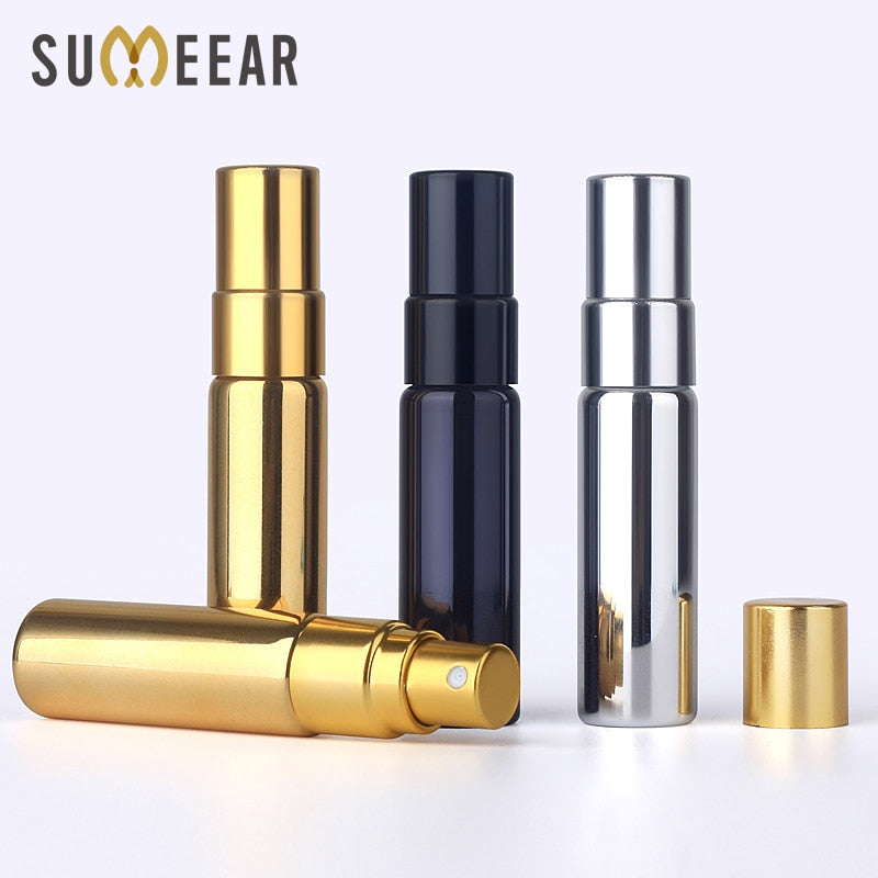 50pieces/lot 5ml Portable Perfume Bottle Spray Bottles sample empty containers atomizer perfume Mini refillable bottles