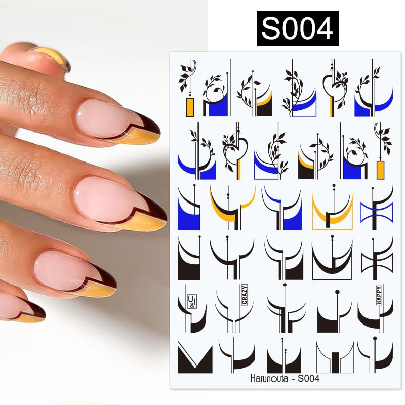 1PC Heart Love Design 3D Nail Sticker English Letter stickers Face Pattern Trasnfer Sliders Valentine&#39;s Day Nail Art Decoration