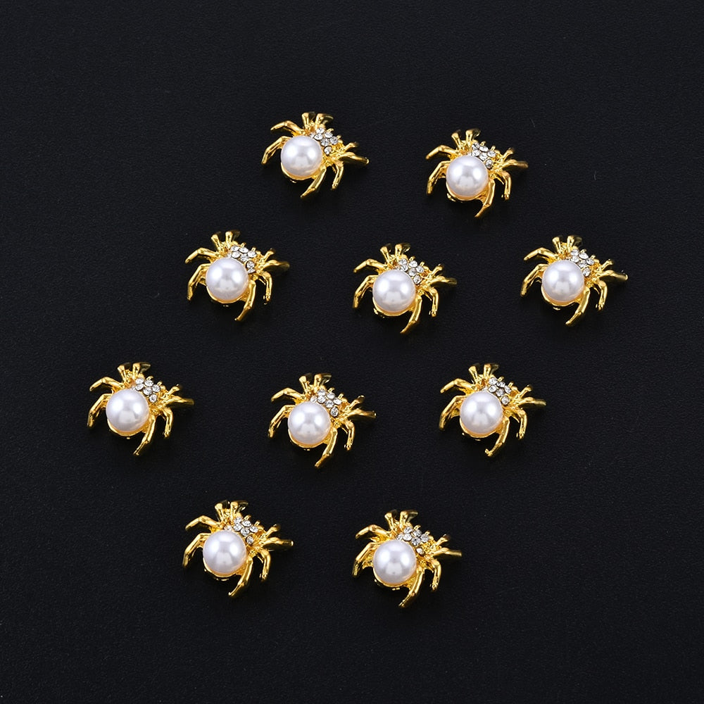 10 Pcs High Quality Glitter Full Drill Mouse Nial Art Decorations Alloy Rhinestones 3d Nail Jewelry Charms For Nails