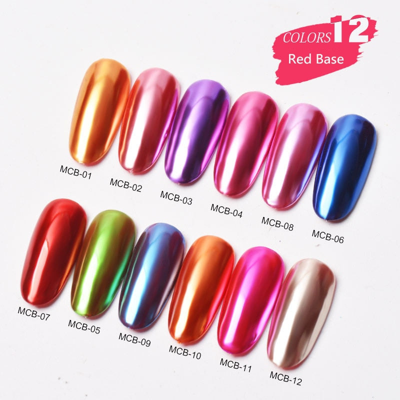 Nail Art Glitter Dipping Powder Chrome Mirror Glitter Pigment Powder For Nails Decorations DIY Manicure