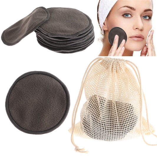 12PCS/SET Bamboo Fiber Reusable Rounds Facial Pads