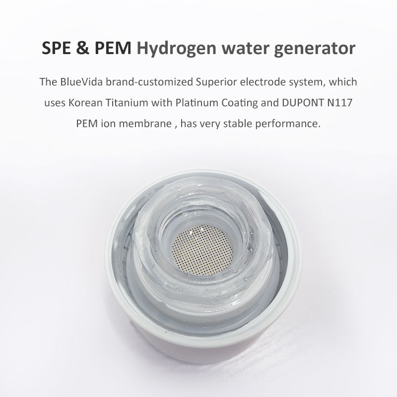 Bluevida new sports style SPE &amp; PEM hydrogen water generator, H2 up to 3000ppb and large battery capacity hydrogen water bottle