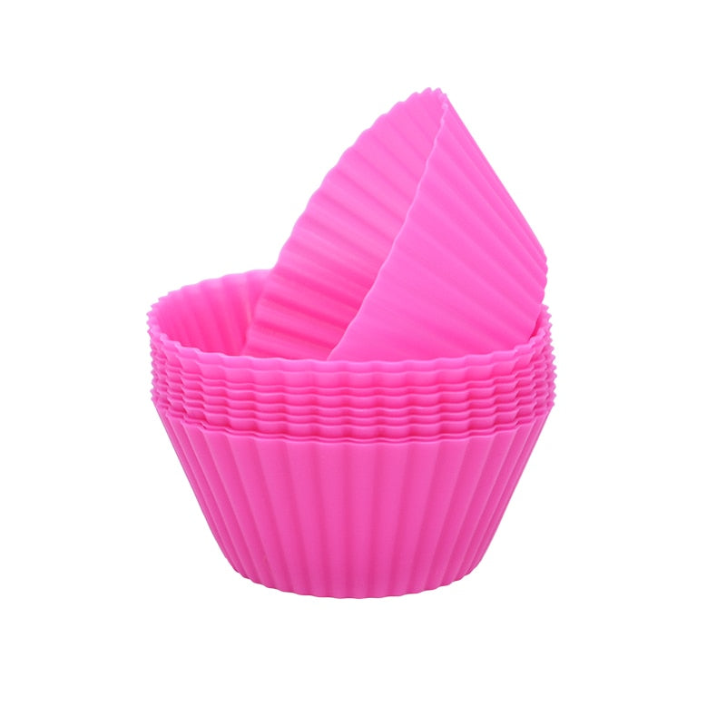 12 pcs Silicone Cupcake Baking Molds