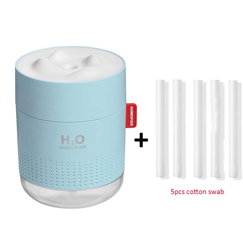 White Snow Mountain Humidifier 500ML Ultrasonic USB Aroma Air Diffuser Soothing Light Aromatherapy Humidificador Home Difusor