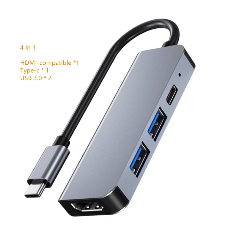 Rankman Type C Hub to 4K HDTV USB-C 3.0 2.0 Charging Power Dock Station for MacBook Samsung S20 Dex Xiaomi 10 PS5 iPad TV Switch