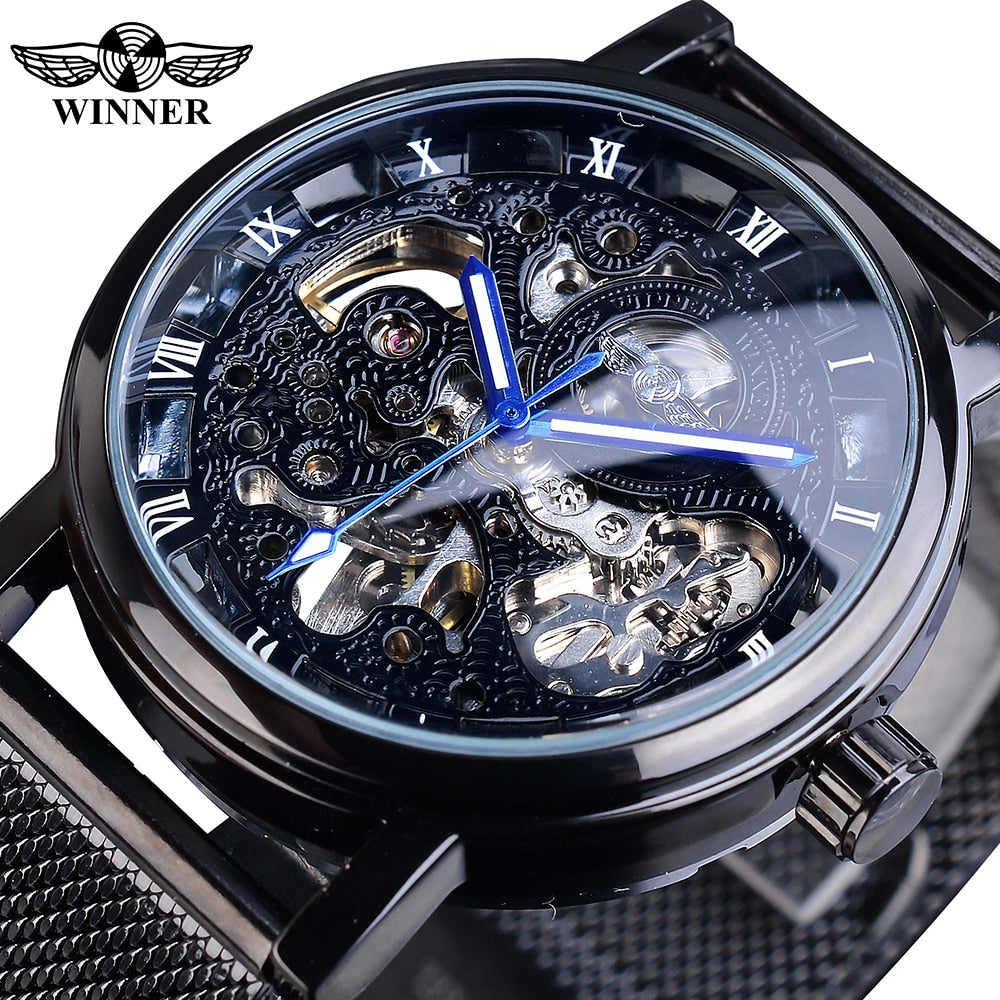 Transparent Golden Case Luxury Men's Watch