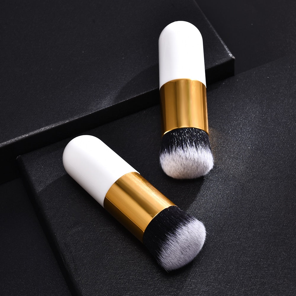 1pc Professional Chubby Pier Foundation Brush Makeup Brush Flat Cream Makeup Brushes Professional Cosmetic Make-up Brush