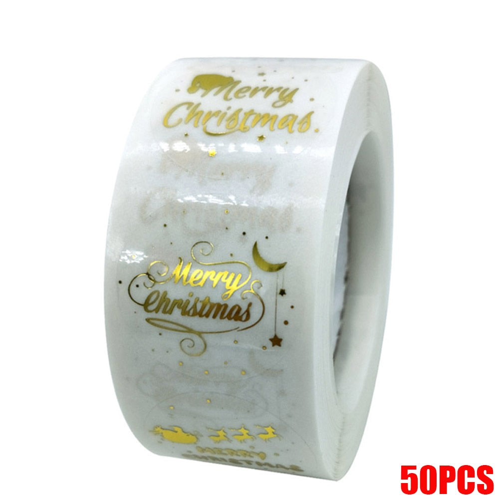 50-500pcs Labels 1inch Clear Gold Foil Thank You Stickers For Wedding Pretty Gift Cards Envelope Sealing Label Stickers